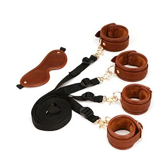 SMSPADE Leather Handcuffs BDSM Bondage Fetish Slave Sex Toys For Couples Wrist Cuffs Restraints Kit Erotic Adult Games Sex Shop