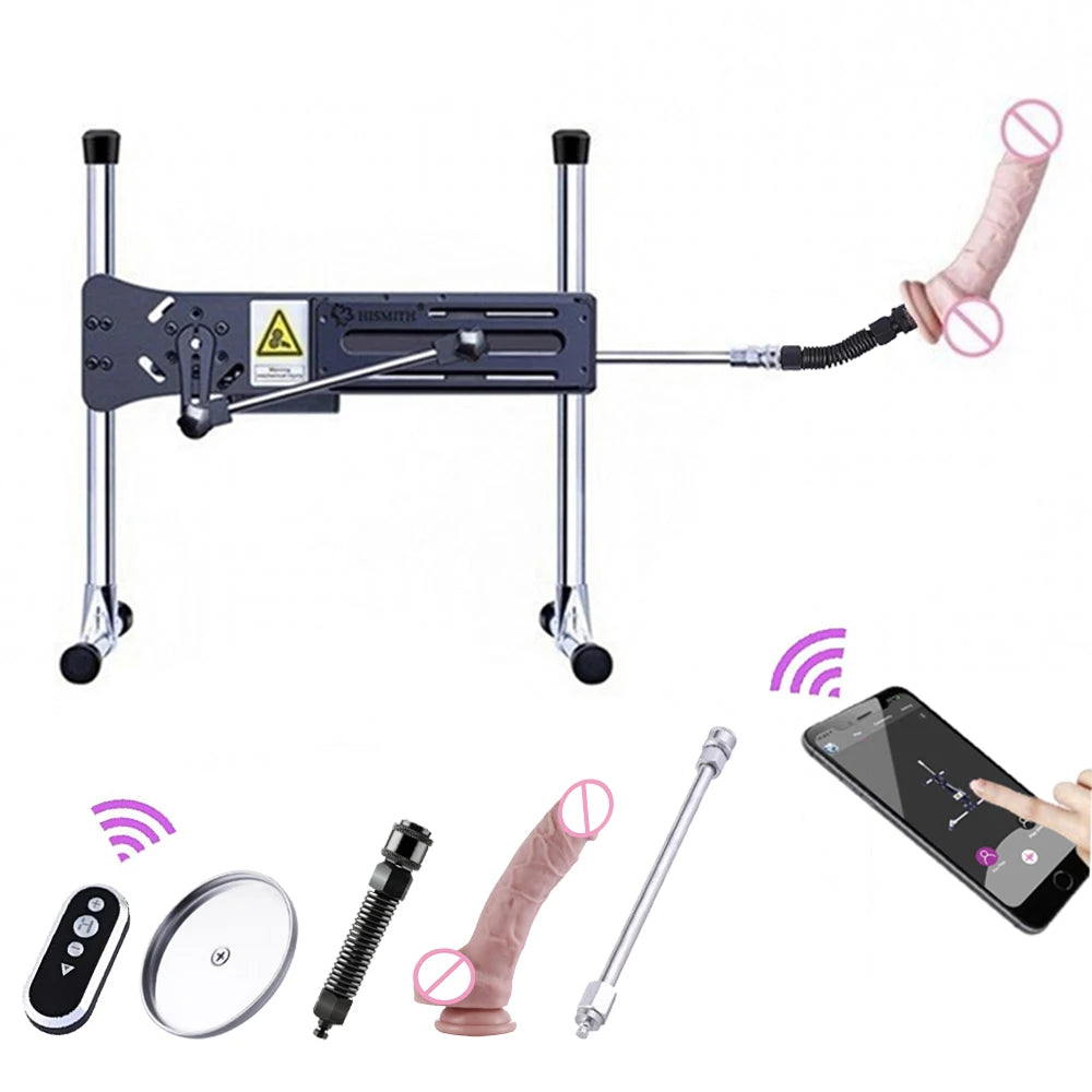 HISMITH Kliclok Sex Machine with App Remote Control Super Quiet Hismith Sex Machine Gear Power 120W Sex Machines for Adults