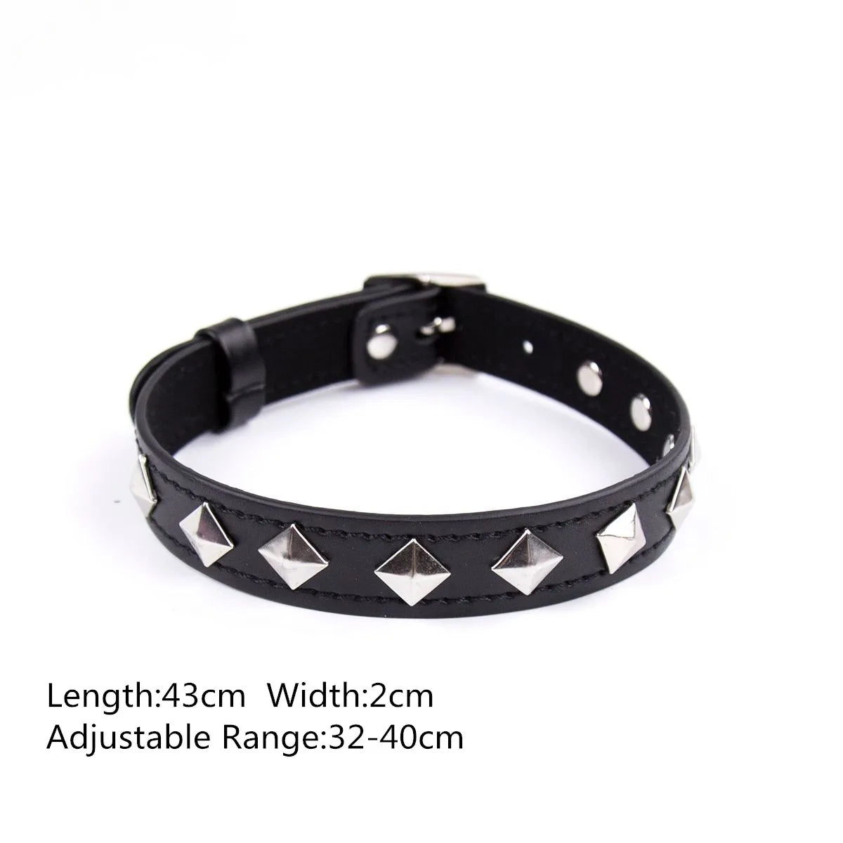 Sexy Leather Punk Rivets Necklace Accessories For Fetish Bdsm Collar Bondage Role Play Couples Flirting Men Women Gay Party Gift