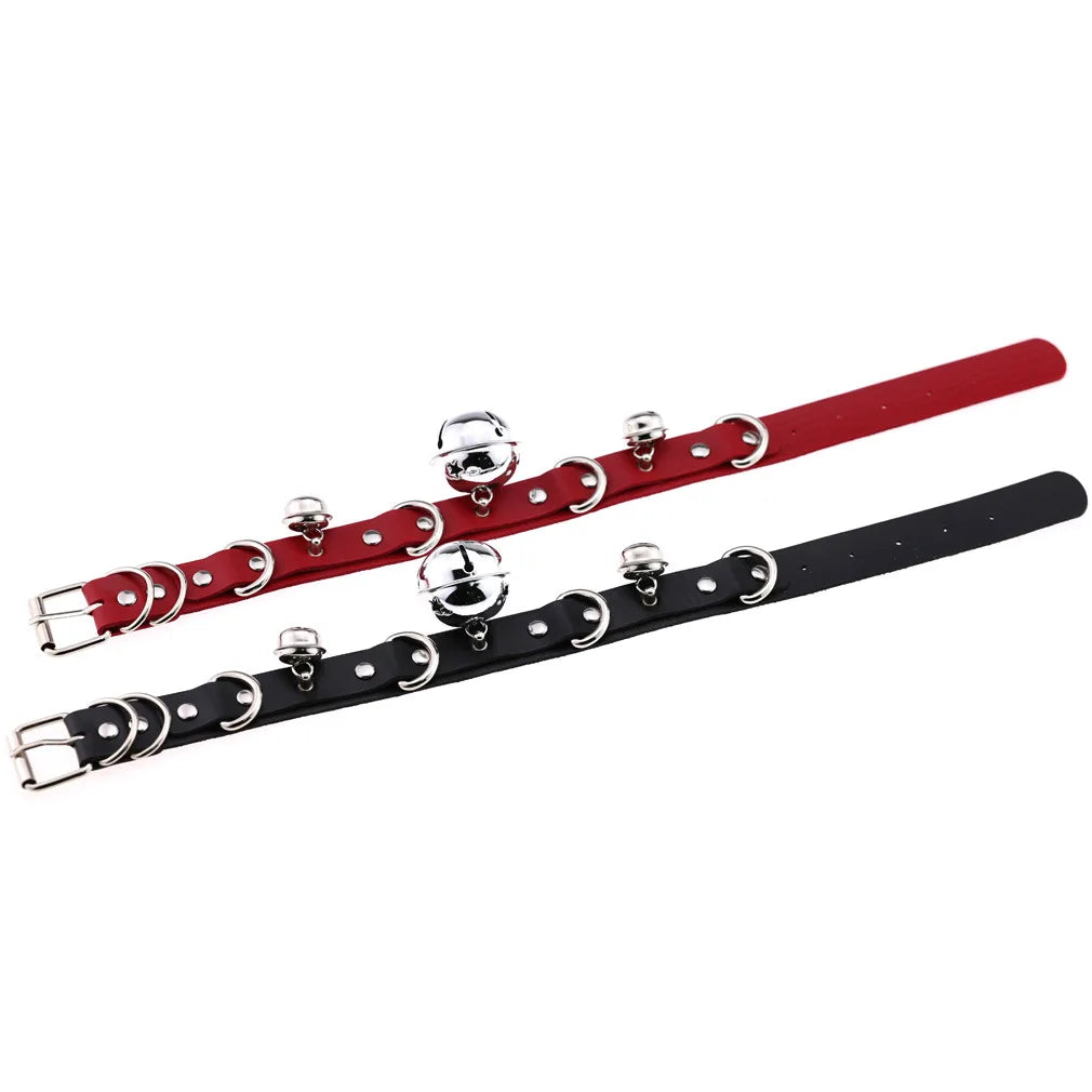 BDSM Bondage Restraints Neck Collar Sex Toys for Couples Punk Style Collar With Bell Fetish Slave Exotic Accessories For Women