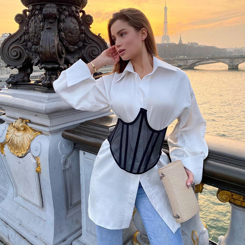 Women Corset Bustier Crop Top Lace-up Bandage Black Gothic Leather Underbust Suspender Cami Vest Waist BodyshaperTank Cummerbund