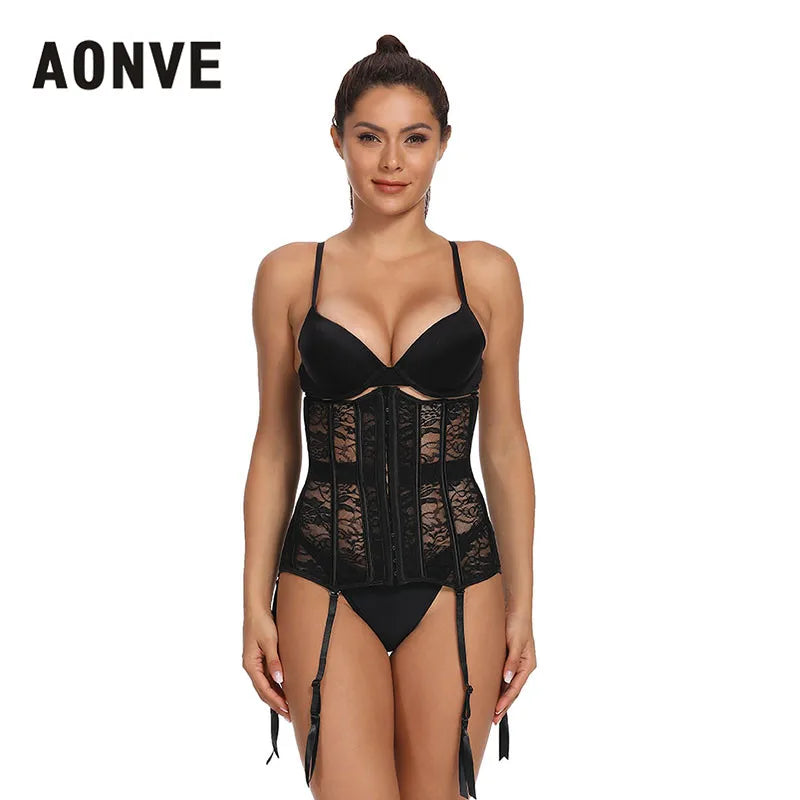 Corset Sexy Gothic Clothing Underbust Bustiers Lace Slimming Sheath Corsage Modeling Strap Waist Bodice for Women Plus Size