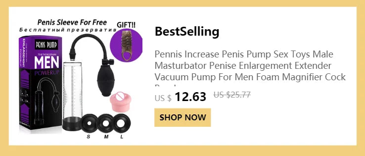 Enlarge Penis Pump Penise Enlargement Extender Sleeve Penis Vacuum Pump Sex Toys For Men Enhancer Male Cock Exercise Penis Toys