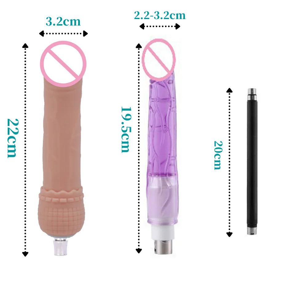Sex Machine Female Masturbation Pumping Gun with Dildos，More Attachments ,Vibrator Adjustable Speed Love Machine for Couple