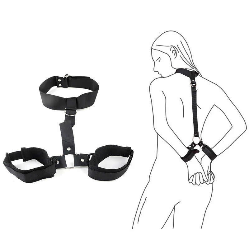 BDSM Bondage Slave Erotic Sexy Toys For Women Couples Leg Open Restraints Neck Handcuffs Ankle Cuff Straps Gags&muzzles Sex Shop