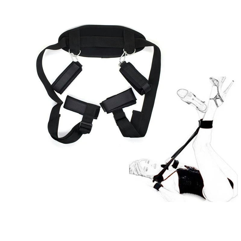 BDSM Bondage Gear Set Handcuffs Ankle Cuff Restraints Sex Toys for Women Men Couples Adult Games Erotic Furniture Accessories