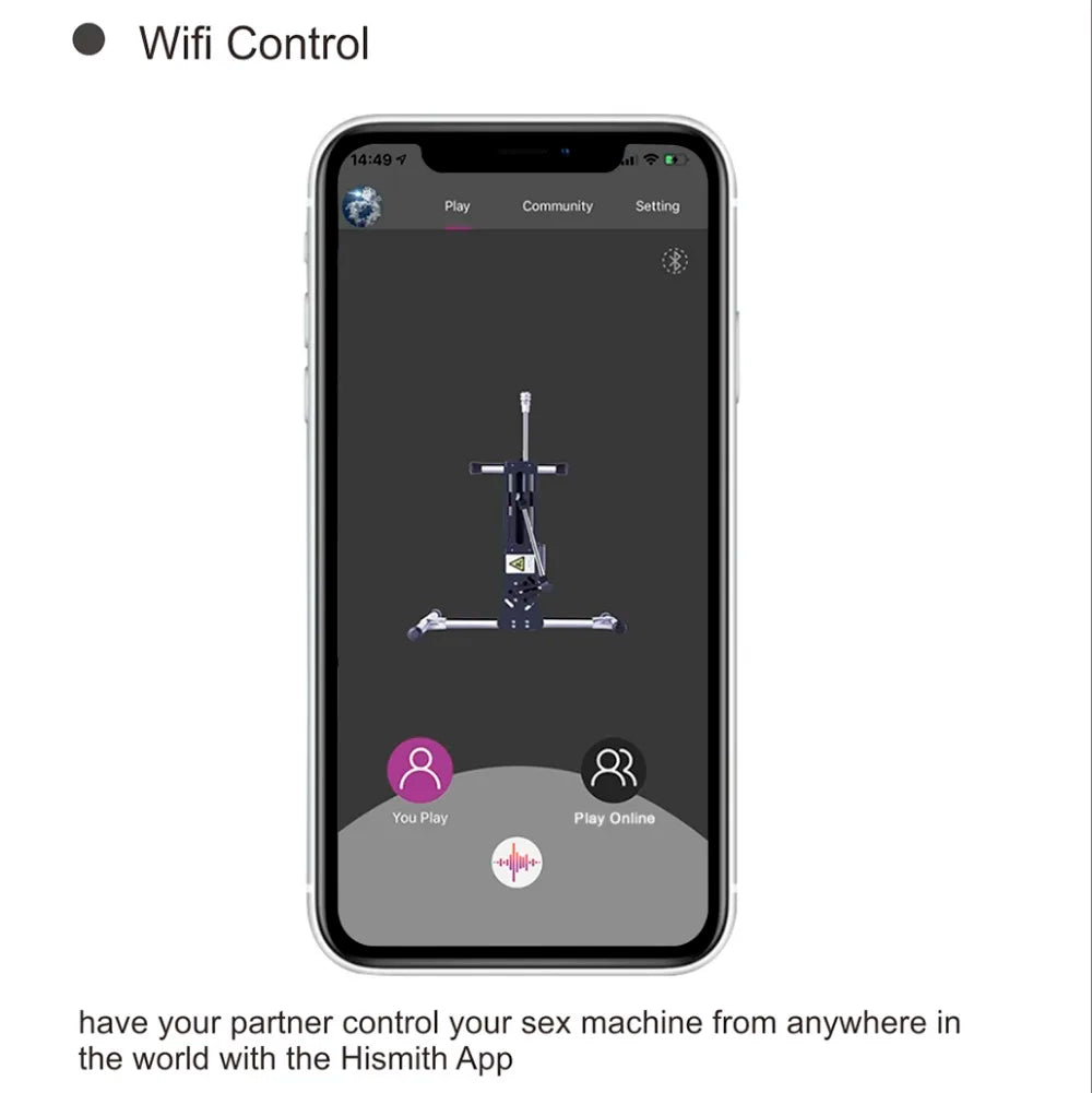 HISMITH Kliclok Sex Machine with App Remote Control Super Quiet Hismith Sex Machine Gear Power 120W Sex Machines for Adults