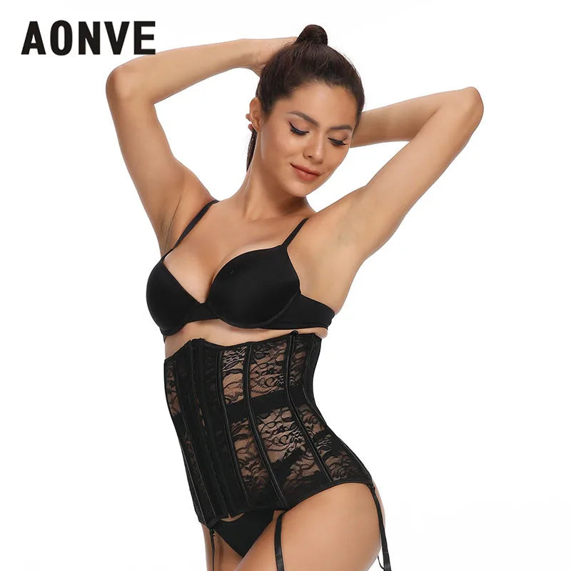 Corset Sexy Gothic Clothing Underbust Bustiers Lace Slimming Sheath Corsage Modeling Strap Waist Bodice for Women Plus Size