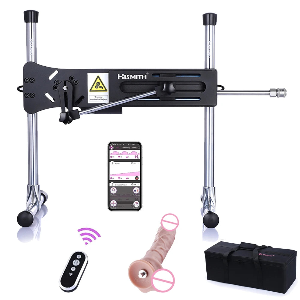 HISMITH Kliclok Sex Machine with App Remote Control Super Quiet Hismith Sex Machine Gear Power 120W Sex Machines for Adults