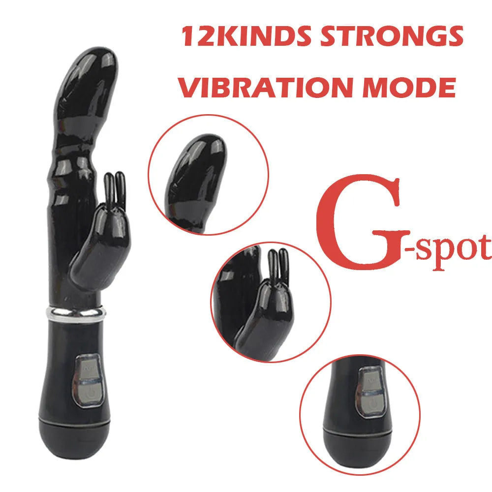 Erotii Powerful Double Head Rabbit Vibrator & Clitoris Stimulator