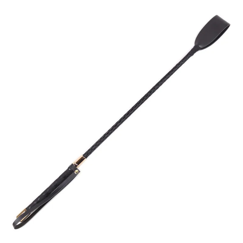 60CM Black PU Leather Spanking Paddle Long Whip Flirting Slave BDSM Bondage Flogger Sex Toys For Woman G Spot Sex Shop