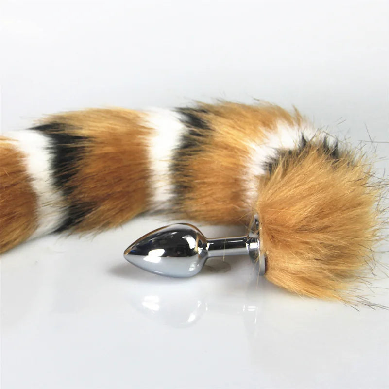 bdSM Dog Fox Tail Anal Plug sexy Toys Metal Fake Furry Butt Plug BDSM Flirt Anus Plug For Women role Games Product For Couples