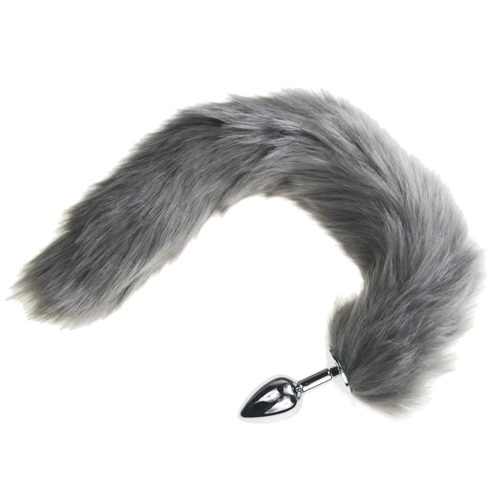 bdSM Dog Fox Tail Anal Plug sexy Toys Metal Fake Furry Butt Plug BDSM Flirt Anus Plug For Women role Games Product For Couples