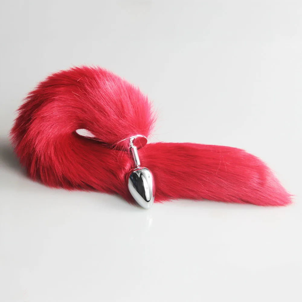 bdSM Dog Fox Tail Anal Plug sexy Toys Metal Fake Furry Butt Plug BDSM Flirt Anus Plug For Women role Games Product For Couples