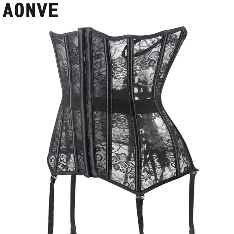 Corset Sexy Gothic Clothing Underbust Bustiers Lace Slimming Sheath Corsage Modeling Strap Waist Bodice for Women Plus Size