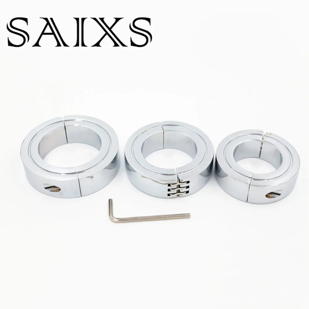Penis Chastity Scrotum Pendant Ball Stretcher Retractable Penis Lock Cock Ring Delay Sex Toy For Men 38mm 44mm 50mm for choice