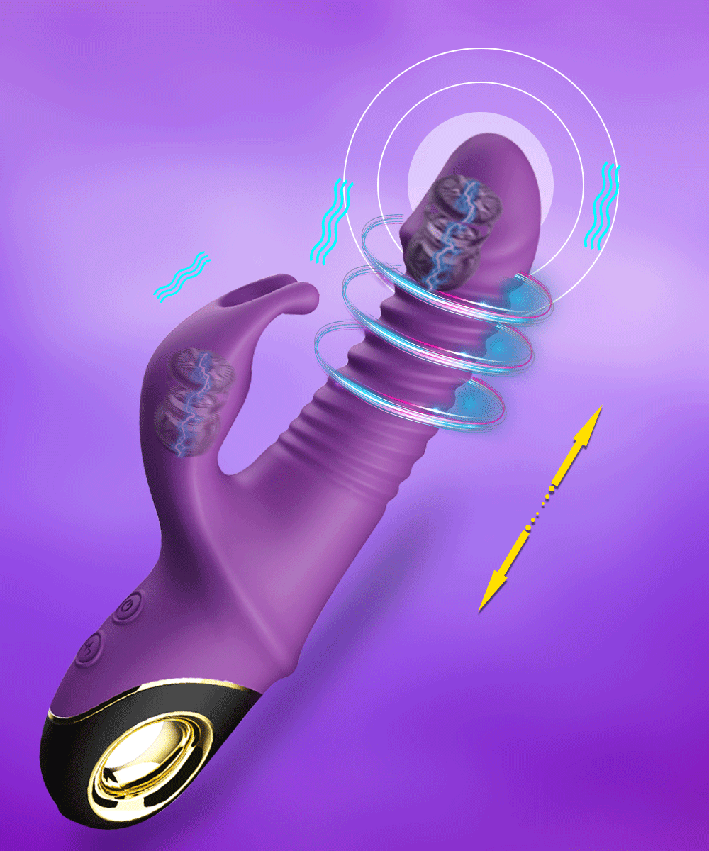 Rabbit Vibrator Automatic Telescopic Rotation G-Spot Clitoris Stimulator Female Masturbation Sex Toys For Women Adults 18