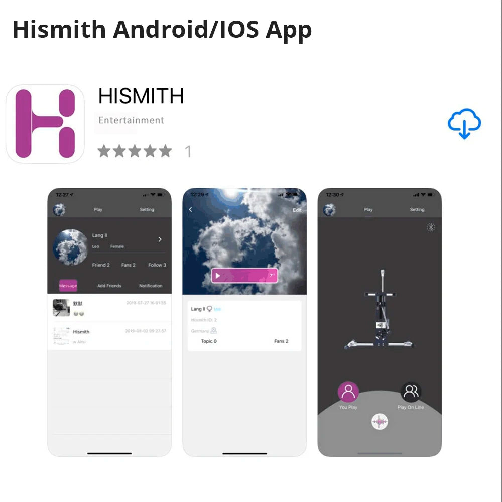 HISMITH Kliclok Sex Machine with App Remote Control Super Quiet Hismith Sex Machine Gear Power 120W Sex Machines for Adults
