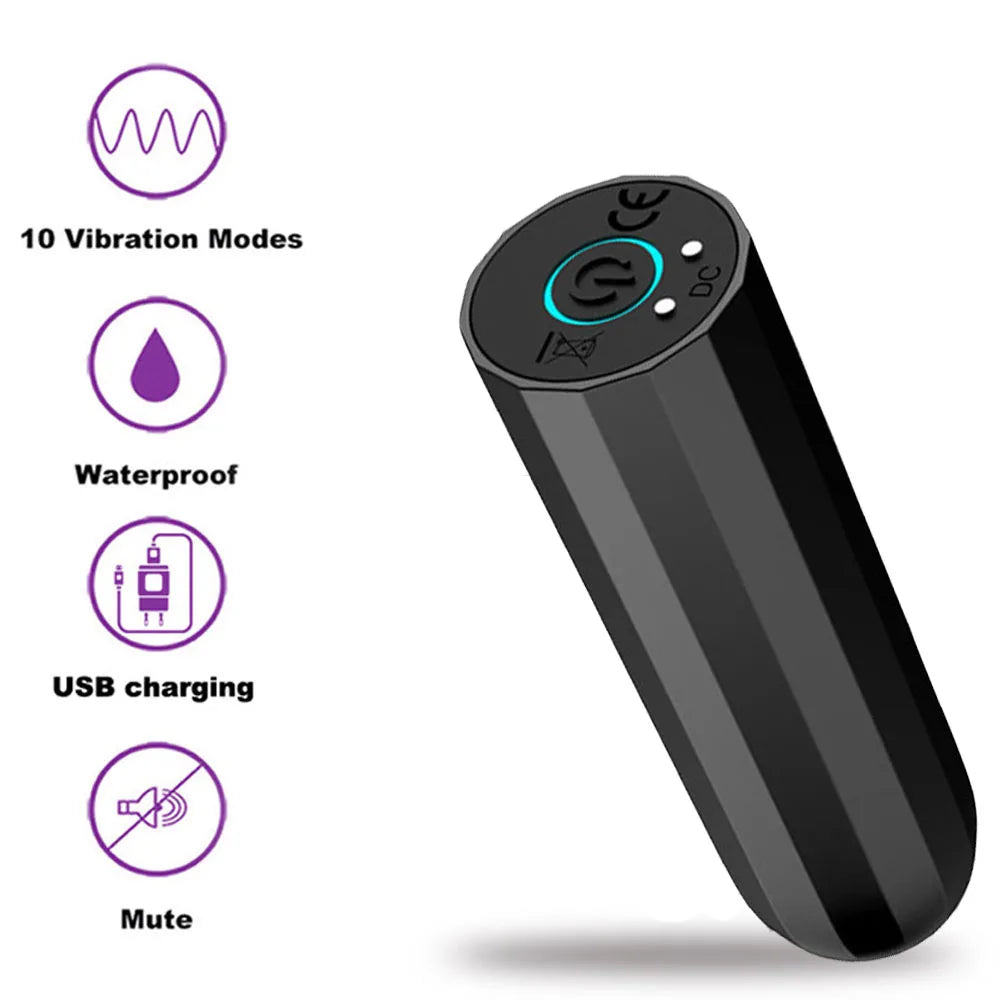 Bullet Vibrator 10 Frequency Strong Vibration Clitoris Stimulator Female Masturbator Sex Toys for Women Adult Sex Shop