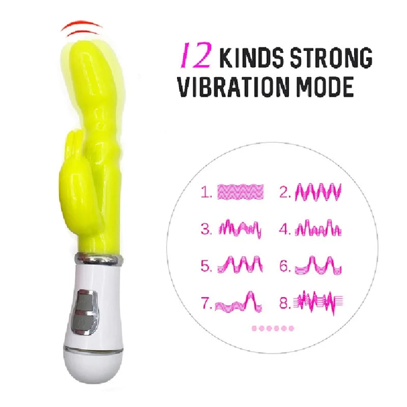 Powerful Rabbits Vibrators Vagina Clitoris Stimulator Double Head G-Spot Massager Sex Toys For Women Female Masturbator Sex Shop