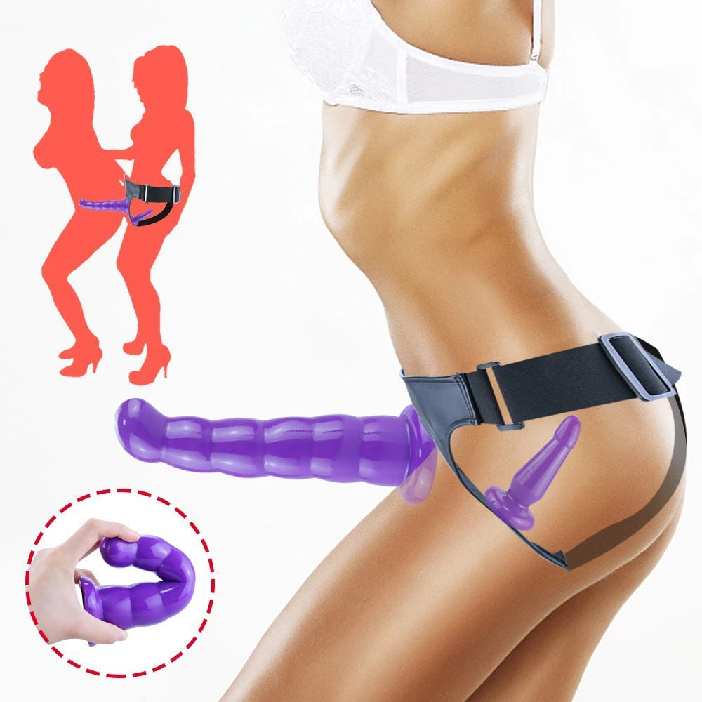 Double Dildo Strapon Realistic Penis Wearable Harness Women's Dildo Lesbian Strap-on Dildo Adult Sex Toys For Couples Women Gay