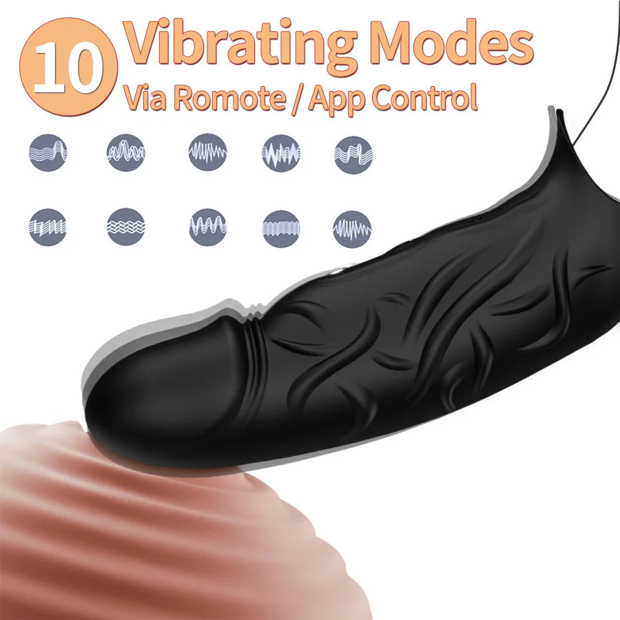 Vibrator Men's Enlargement Thickened Penis Sperm Lock Penile Sexual Crystal Wolf Teeth Set Adult Sex Toy Penis Extender Pump