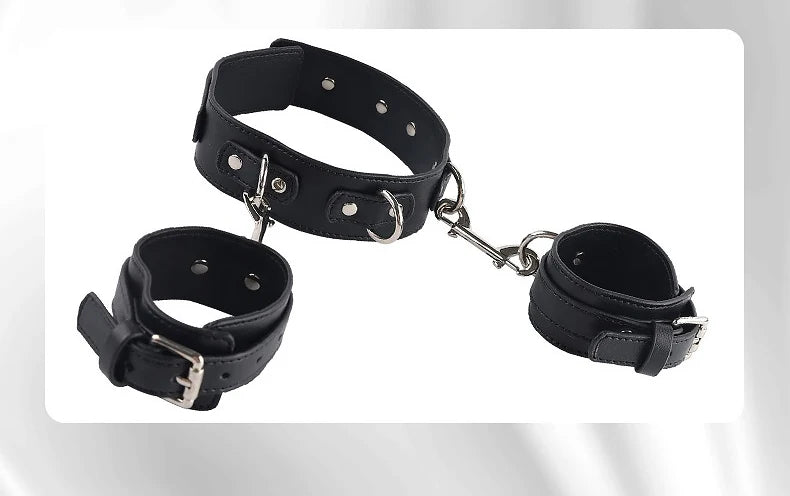 BDSM Sex Bondage Kit Restraints Bondage Restraints Metal Anal Hook Harness Necklace Bondage Handcuffs Adult Sex Toys Bondage Set
