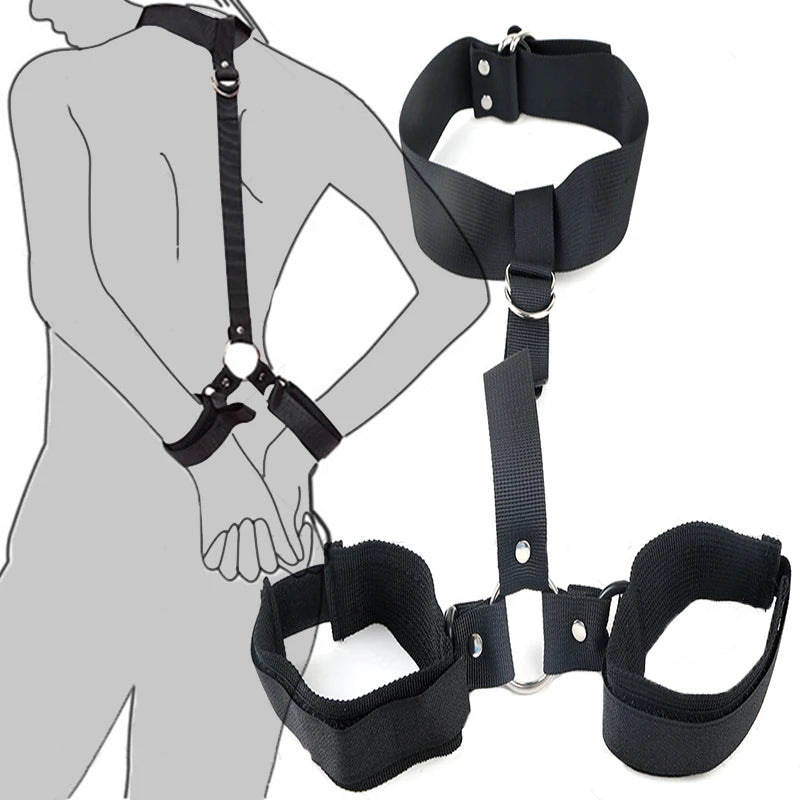 Bdsm Sex Games For Adult Nylon Handcuff Leg Cuff Sexual Sets Slave Gag Erotic Body Restraint 18 SexShop Night Party Fits Couples