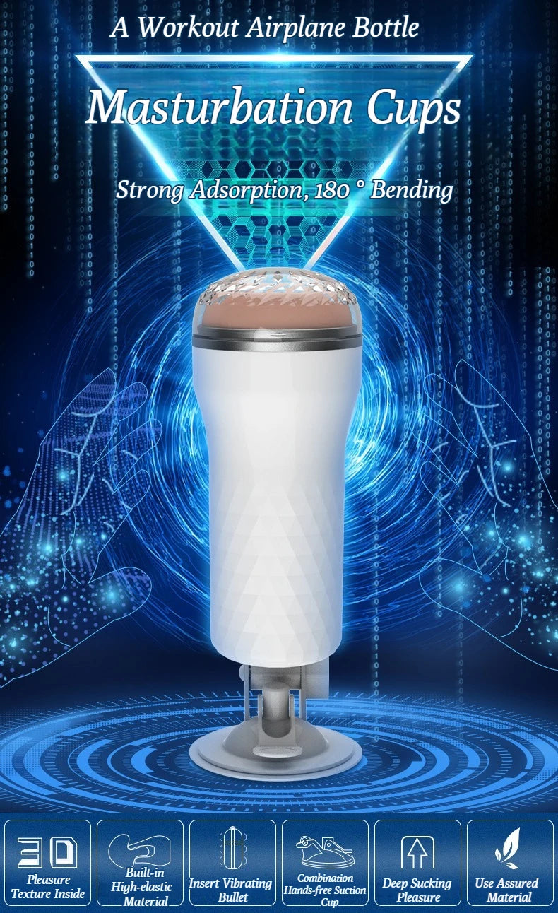 Male Masturbator With Suction Cup Adult Sex Toys Realistic Pocket Vagina Pussy Man Masturbation Stroker Sexual Masturbator Cup