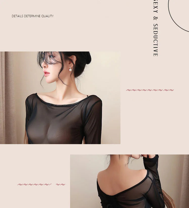 Lingerie women's perspective long sleeved hip hugging dress passionate and hot new xxnx fetish Babydoll sexy. items xxx Sex shop