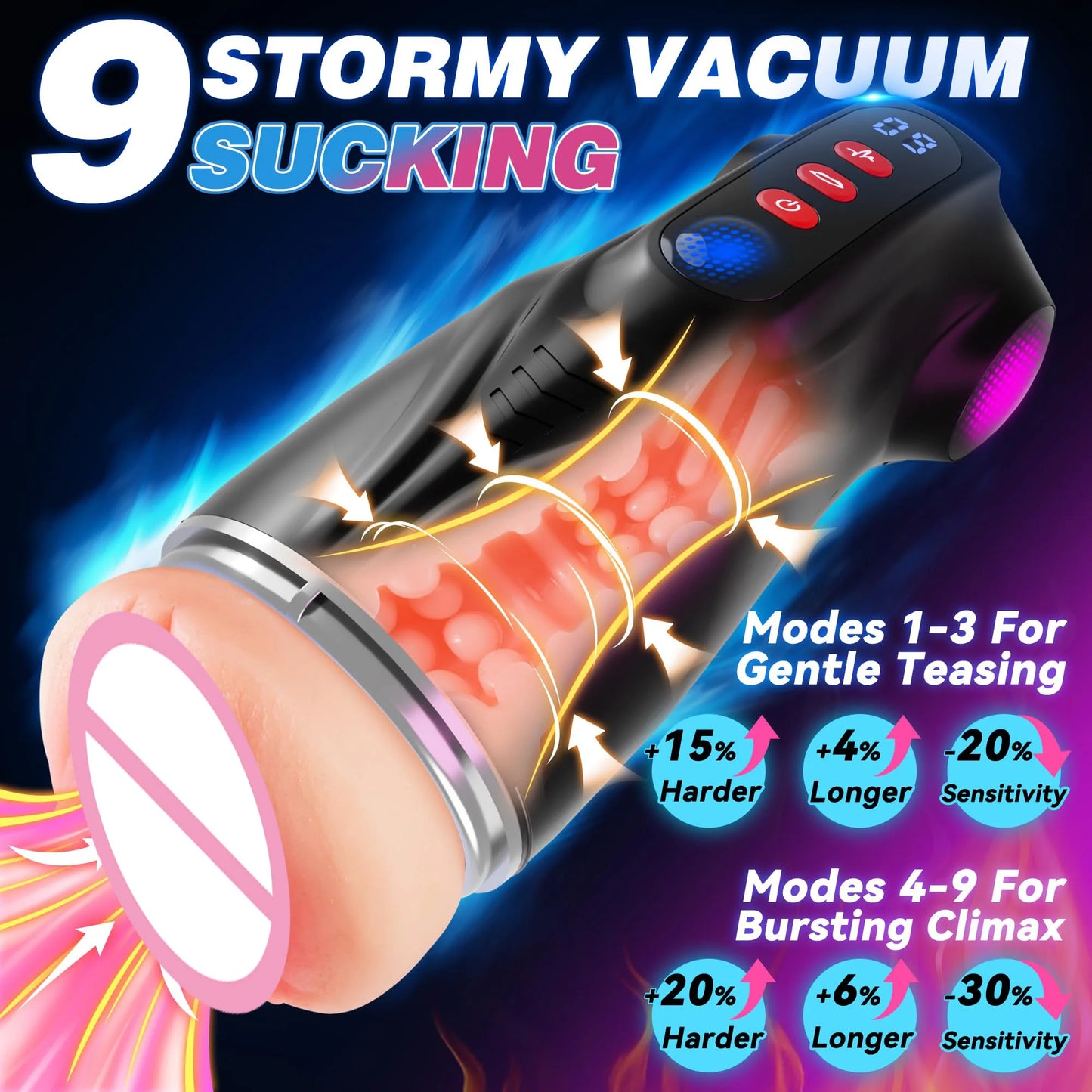 Automatic Male Masterbator with APP Control 9 Sucking Vibrating Thrusting Modes Men Sex Toys Penis Pump Adult Blowjob Stroker