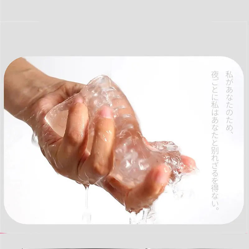 9cm Transparent Male Masturbator Artificial Pussy Vaginal for Men 18 Glans Sucking Penis Pump Sex Toys Erotic Spikes Exerciser