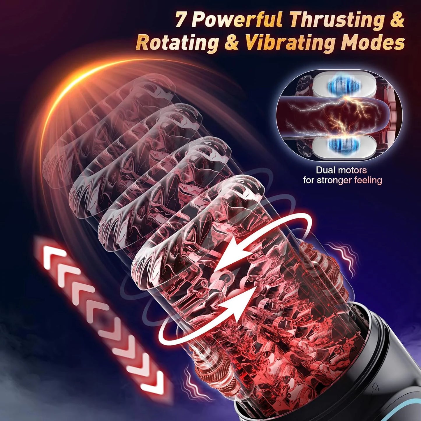 LCD Penis Pump Pocket Pussy Male Masturbator Vacuum Pump Thrusting Rotating Vibrating Sucking 3D Stroker Sex Toys for Man