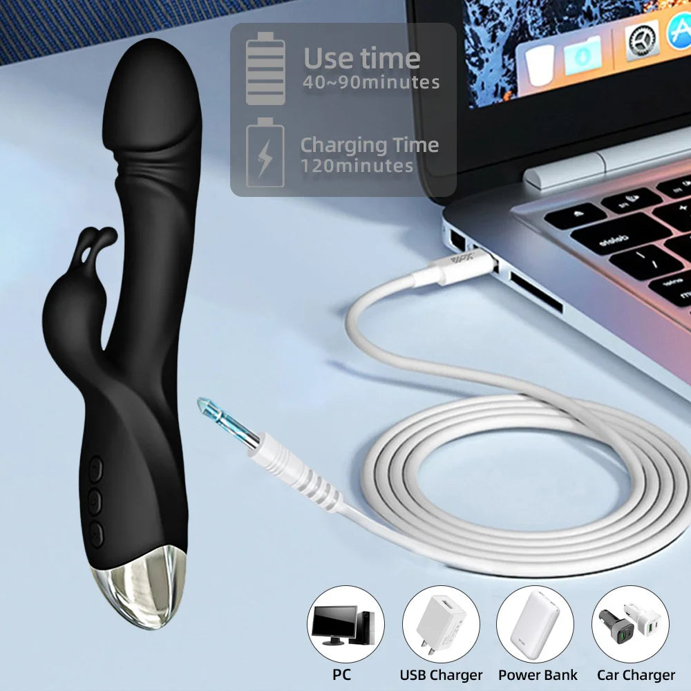 Erotii Powerful G Spot Rabbit Vibrator and Clitoris Stimulator