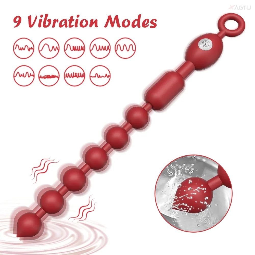 Anal Bead Vibrator Sex Toys For Women Vagina Clitoris Stimulator Vibrating Butt Plugs Male Prostate Massager Anus Sex Toy Couple
