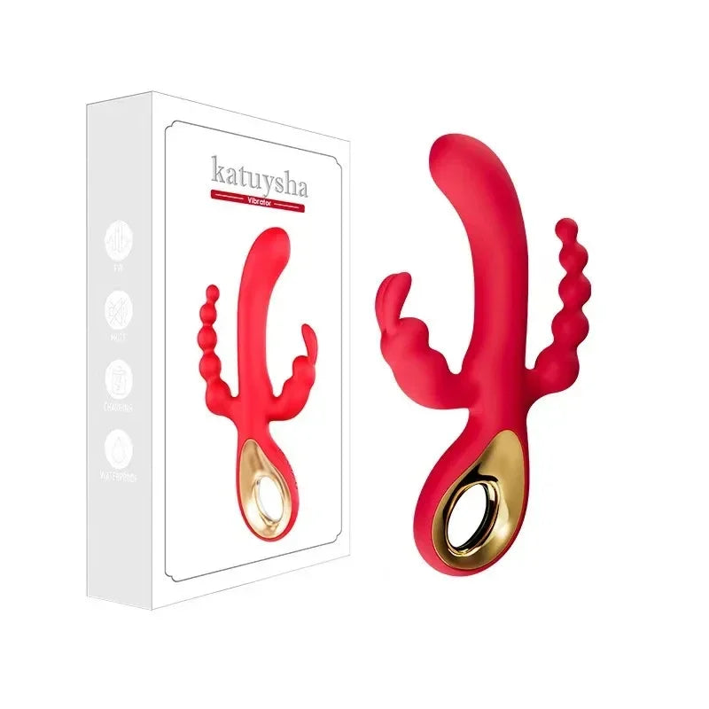 3 In 1 Dildo Rabbit Vibrator for Women G-Spot Clitoris Stimulator Anal Plug Orgasm Masturbator Female Masturbation Sex Toys 18