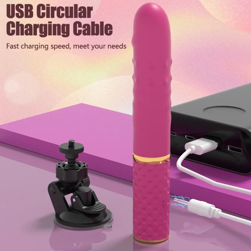 Masturbation Sex Machine for women Automatic App Retractable Vibrator Dildo G-Spot Vaginal Clit Stimulation Massage Adult Produc