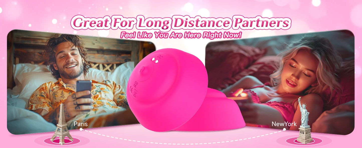 Nipple Toy Vibrator for Women APP Remote Control Nipple Clamps Sucking with 10 Vibrating Breast Stimulation Sex Toys for Couples