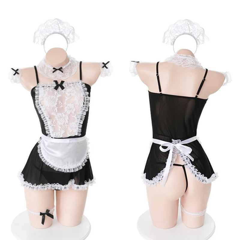 Lingerie Sexy porn Woman Costume Role play Underwear clothes Maid dress outfit Cosplay Sex women babydoll lingerie for ladies