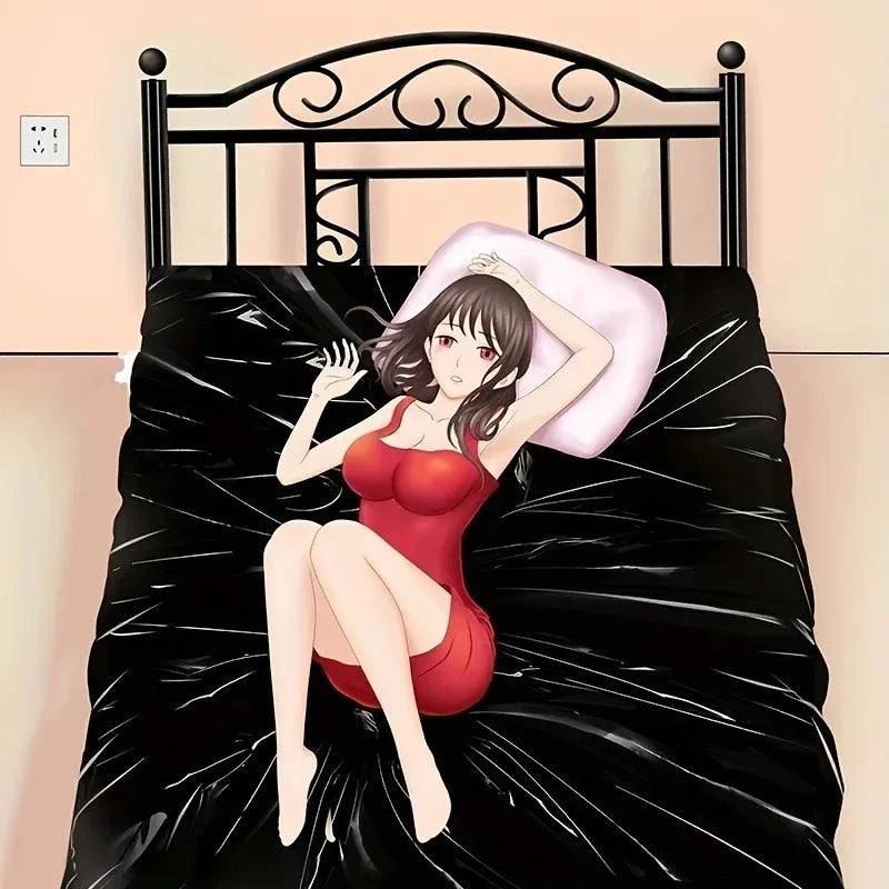 BDSM Lubricant Waterproof Adult Sex Bed Sheets Couple SM Slave Oil Massage Wax Resist Reusable Bed Cover Wetplay Sex Tool 2.1X2M