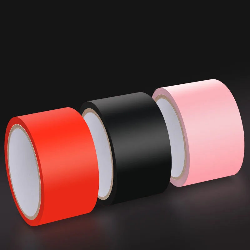 BDSM Bondage Tape PVC Inviscid Binding Tape Electrostatic Static Adsorption Duct Tape for BDSM & Adult Play Restraints