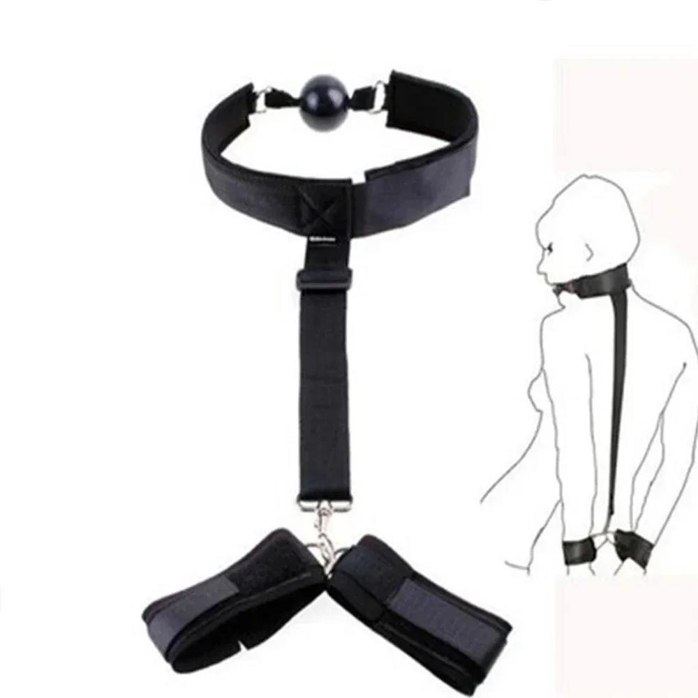 Mouth Ball BDSM Bondage Restraints Handcuff for Woman Couples Handcuffs Fetish Bondage Restraints Adult Games Erotic Sex Toys