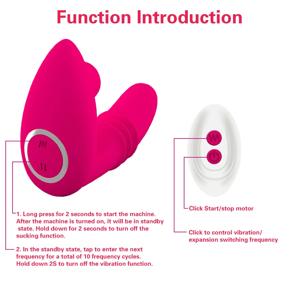 Sucking Vibrators For Women Wireless Remote Control Telescopic Vibrating Dildo Vagina Clitoris Stimulator Sex Toys For Women