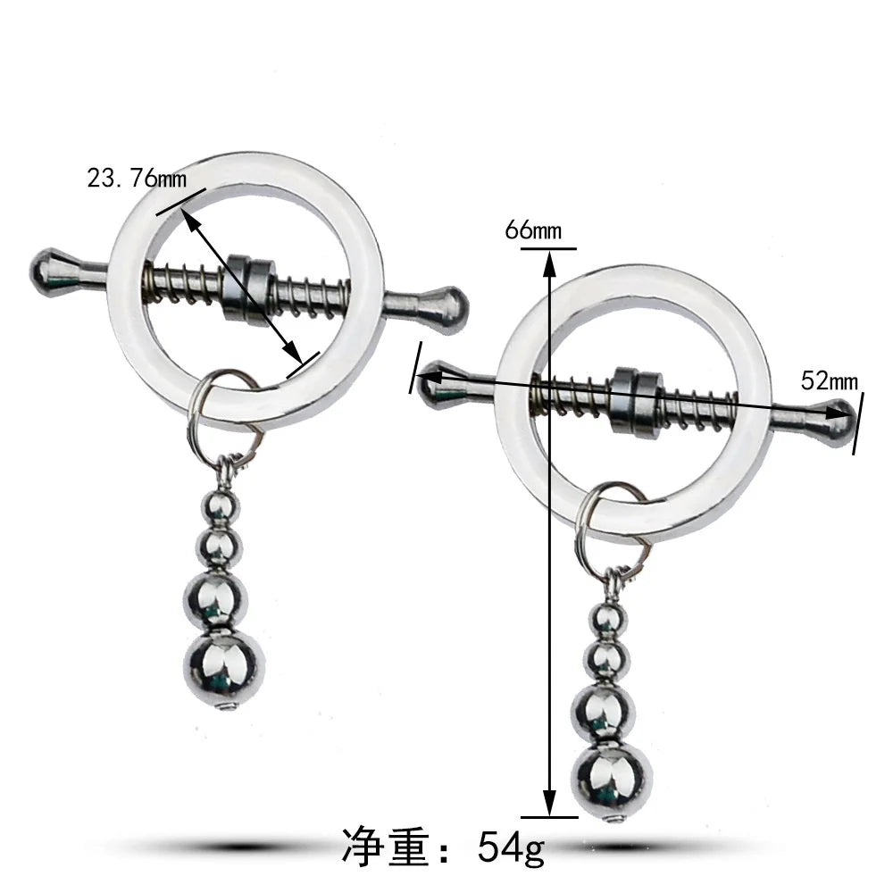 BDSM Bondage Nipple Clamp Sex Breast Clamp Clips Metal Nipple Shaking Clamps Breast Clip Sex Slaves Breast-Enhancing