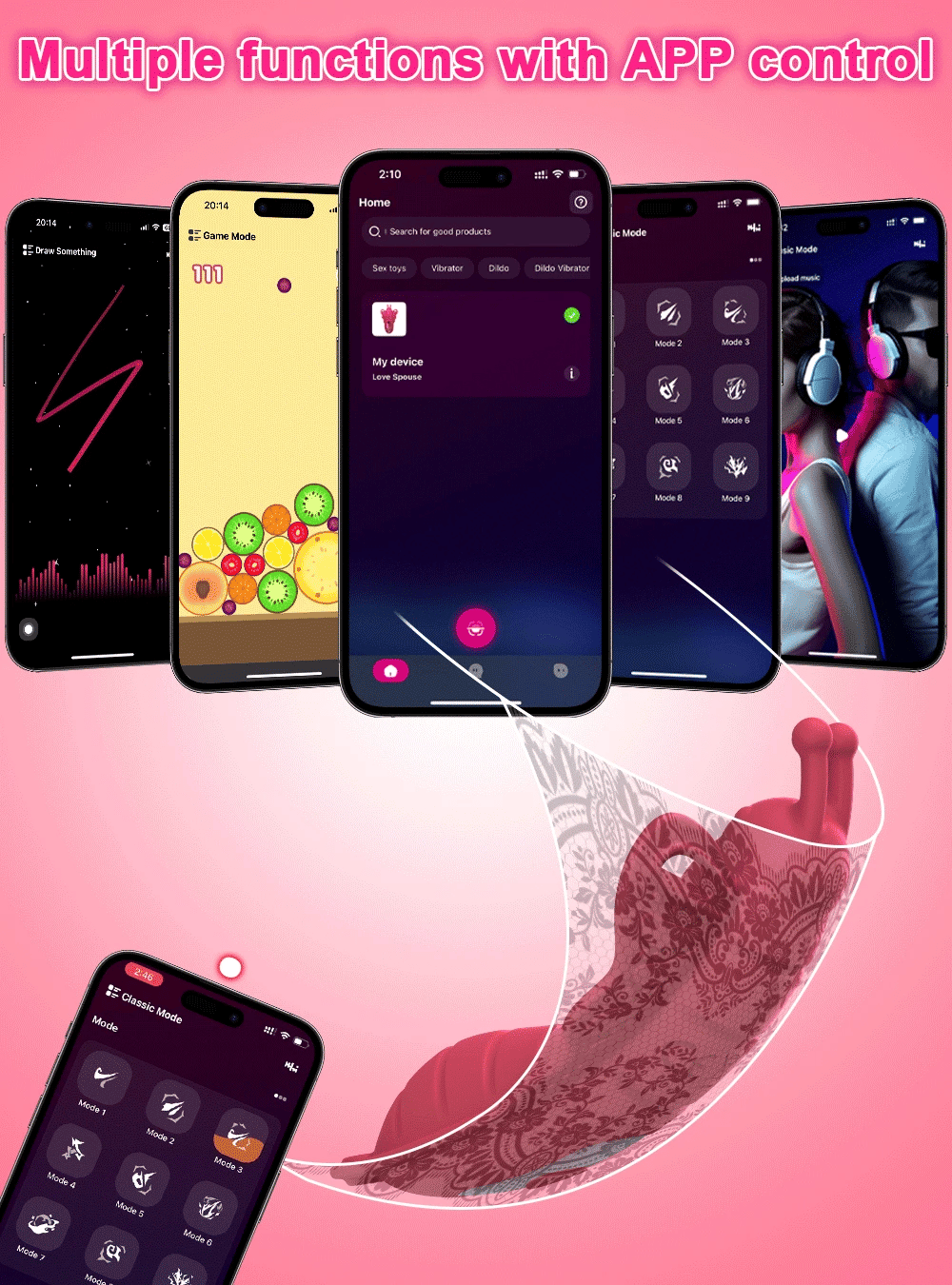 APP Control Wearable Sex Toys with Panty Vibrator Female Vibrating Penis Ring Clitoral Stimulator Adult Sex Toys for Couple