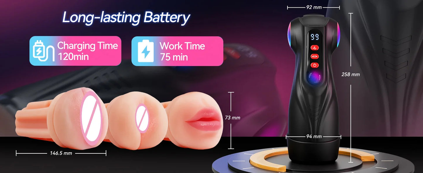 Automatic Male Masterbator with APP Control 9 Sucking Vibrating Thrusting Modes Men Sex Toys Penis Pump Adult Blowjob Stroker