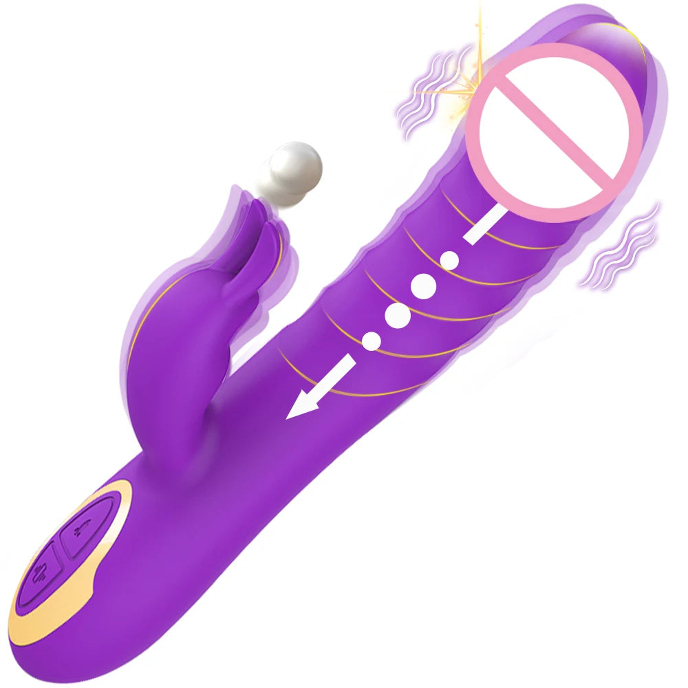 Erotii Thrusting Vibration Rabbit Clitoral Vibrator