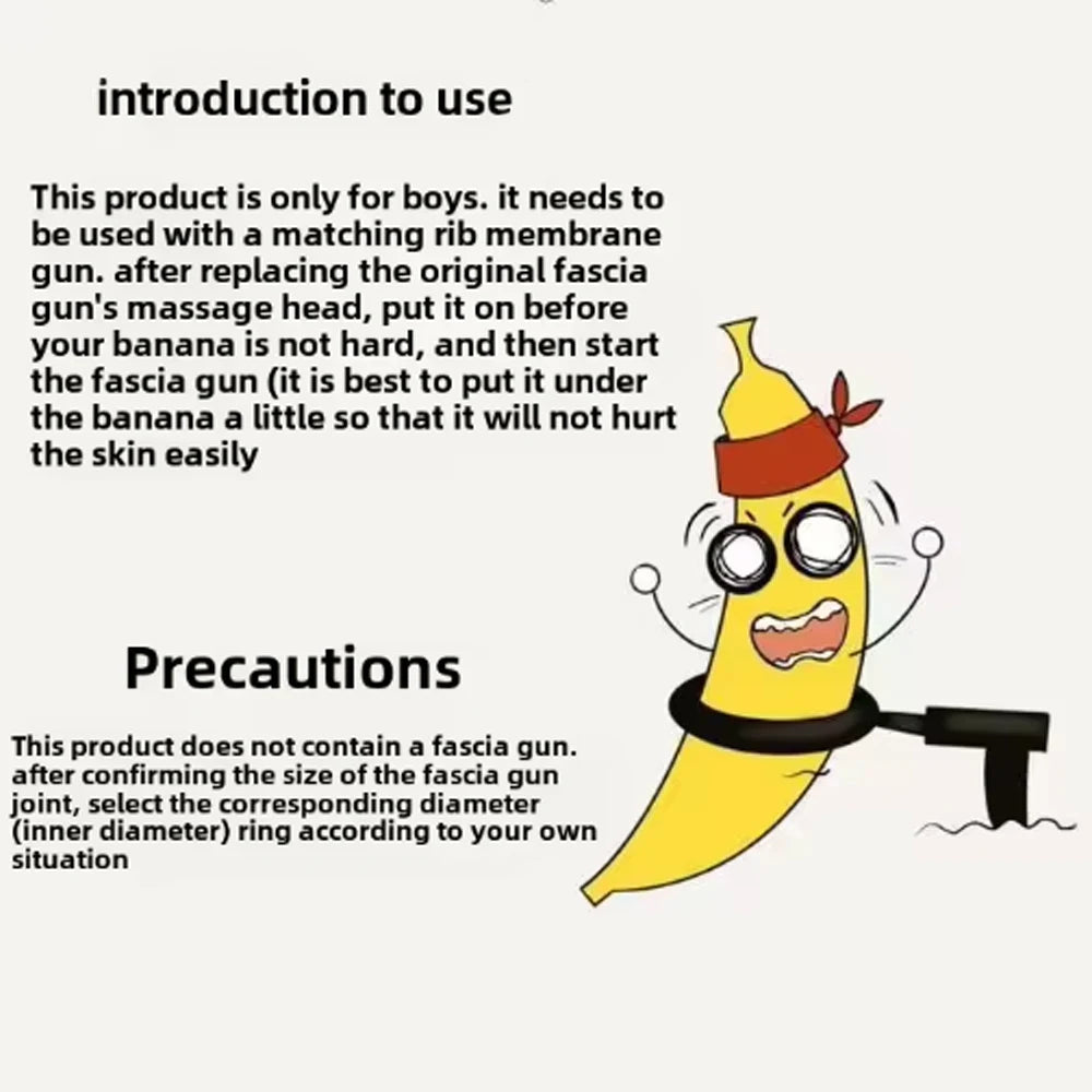 Male Masturbation Ring Penis Vibration Masturbator Male Training Relaxation Silicone Massage Gun Head For Masturbation Tool