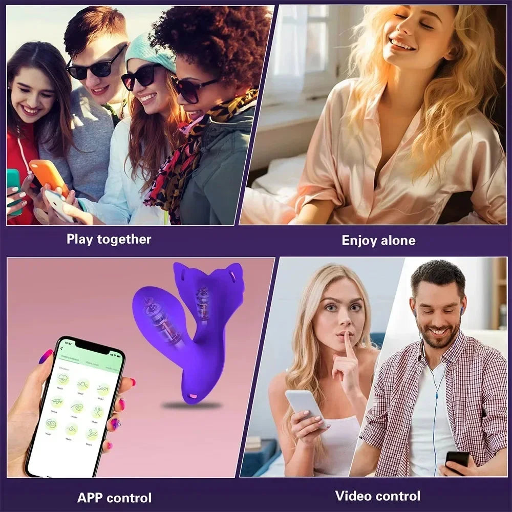 APP Control Panty Wearable Vibrator for Women Insert Dildo Clit Stimulation G Spot Massager Adult Sex Toys Sexual Pleasure Tools