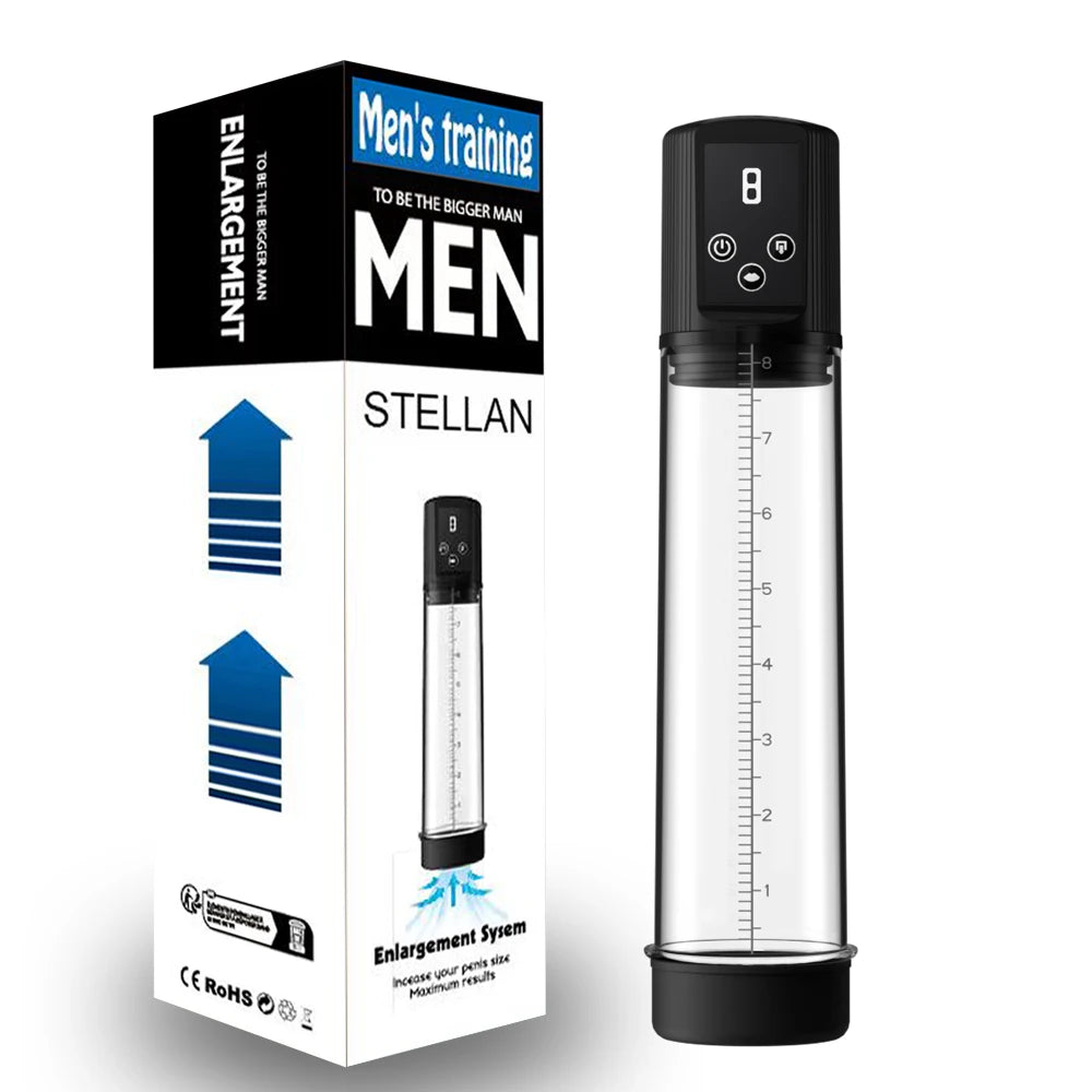 Electric Penis Pump Penis Enlarger Vacuum Pump Sex Toys IPX7 Waterproof  Penile Bigger Trainer Masturbator Penis Enlargement